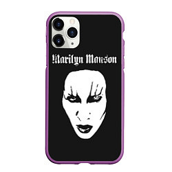 Чехол iPhone 11 Pro матовый Marilyn Manson, цвет: 3D-фиолетовый