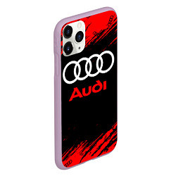 Чехол iPhone 11 Pro матовый AUDI АУДИ, цвет: 3D-сиреневый — фото 2