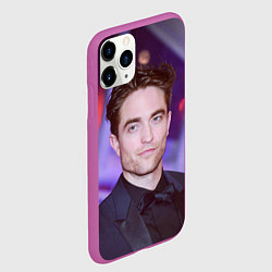 Чехол iPhone 11 Pro матовый Роберт Паттинсон, цвет: 3D-фиолетовый — фото 2