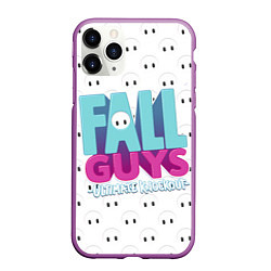 Чехол iPhone 11 Pro матовый Fall Guys, цвет: 3D-фиолетовый