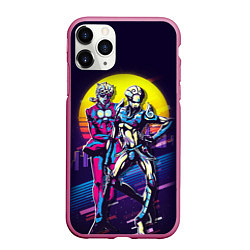 Чехол iPhone 11 Pro матовый JoJo’s Bizarre Adventure, цвет: 3D-малиновый