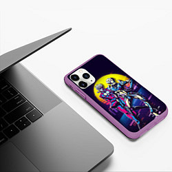 Чехол iPhone 11 Pro матовый JoJo’s Bizarre Adventure, цвет: 3D-фиолетовый — фото 2