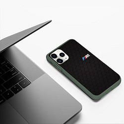 Чехол iPhone 11 Pro матовый BMW, цвет: 3D-темно-зеленый — фото 2