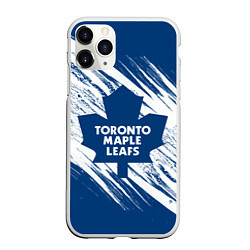 Чехол iPhone 11 Pro матовый Toronto Maple Leafs,, цвет: 3D-белый