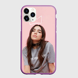 Чехол iPhone 11 Pro матовый Dua Lipa, цвет: 3D-фиолетовый