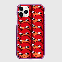 Чехол iPhone 11 Pro матовый Knuckles, цвет: 3D-фиолетовый