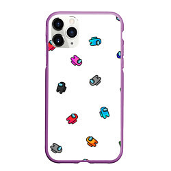 Чехол iPhone 11 Pro матовый Among Us, цвет: 3D-фиолетовый