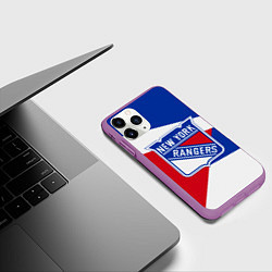 Чехол iPhone 11 Pro матовый Нью-Йорк Рейнджерс, цвет: 3D-фиолетовый — фото 2