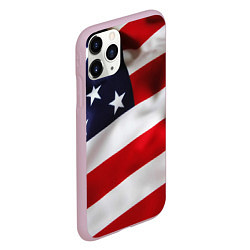 Чехол iPhone 11 Pro матовый США USA, цвет: 3D-розовый — фото 2