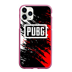 Чехол iPhone 11 Pro матовый PUBG, цвет: 3D-малиновый