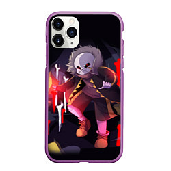 Чехол iPhone 11 Pro матовый UNDERTALE, цвет: 3D-фиолетовый