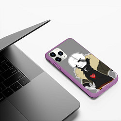 Чехол iPhone 11 Pro матовый UNDERTALE, цвет: 3D-фиолетовый — фото 2