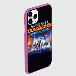 Чехол iPhone 11 Pro матовый Minecraft Dungeons, цвет: 3D-фиолетовый — фото 2