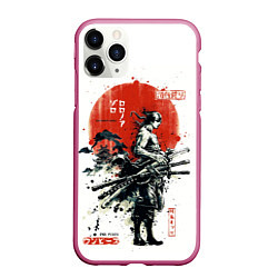 Чехол iPhone 11 Pro матовый ONE PIECE ZOHO SAMURAI, цвет: 3D-малиновый