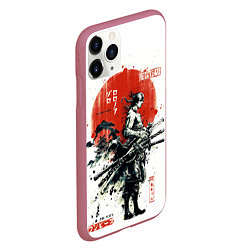 Чехол iPhone 11 Pro матовый ONE PIECE ZOHO SAMURAI, цвет: 3D-малиновый — фото 2