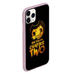 Чехол iPhone 11 Pro матовый Bendy And The Ink Machine, цвет: 3D-розовый — фото 2