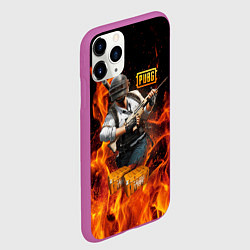 Чехол iPhone 11 Pro матовый PUBG, цвет: 3D-фиолетовый — фото 2