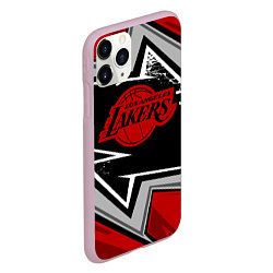 Чехол iPhone 11 Pro матовый LA LAKERS RED, цвет: 3D-розовый — фото 2