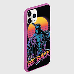 Чехол iPhone 11 Pro матовый I WILL BE BACK TERMINATOR, цвет: 3D-фиолетовый — фото 2