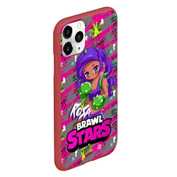 Чехол iPhone 11 Pro матовый Rosa Brawl Stars, цвет: 3D-красный — фото 2