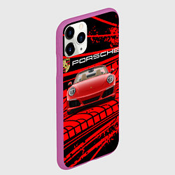 Чехол iPhone 11 Pro матовый PORSCHE, цвет: 3D-фиолетовый — фото 2
