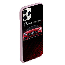 Чехол iPhone 11 Pro матовый Mercedes Benz AMG, цвет: 3D-розовый — фото 2