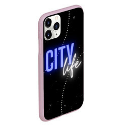 Чехол iPhone 11 Pro матовый City life, цвет: 3D-розовый — фото 2