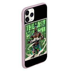 Чехол iPhone 11 Pro матовый Исраэль Адесанья, цвет: 3D-розовый — фото 2
