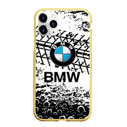 Чехол iPhone 11 Pro матовый BMW, цвет: 3D-желтый