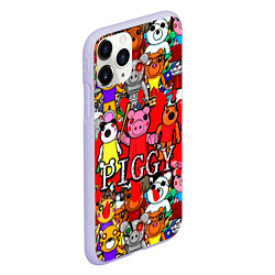 Чехол iPhone 11 Pro матовый ROBLOX PIGGY, цвет: 3D-светло-сиреневый — фото 2