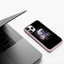 Чехол iPhone 11 Pro матовый Skatebordig, цвет: 3D-розовый — фото 2