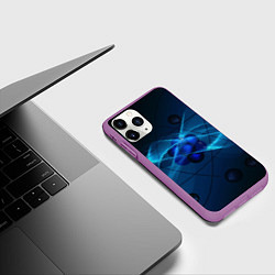 Чехол iPhone 11 Pro матовый Атом, цвет: 3D-фиолетовый — фото 2