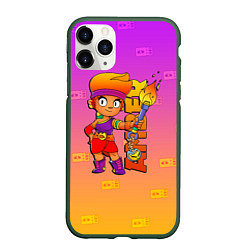 Чехол iPhone 11 Pro матовый Brawl Stars Amber, цвет: 3D-темно-зеленый