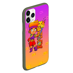 Чехол iPhone 11 Pro матовый Brawl Stars Amber, цвет: 3D-темно-зеленый — фото 2