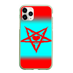 Чехол iPhone 11 Pro матовый GHOSTEMANE, цвет: 3D-салатовый