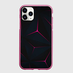 Чехол iPhone 11 Pro матовый Тетраэдр, цвет: 3D-малиновый