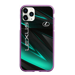 Чехол iPhone 11 Pro матовый Lexus, цвет: 3D-фиолетовый