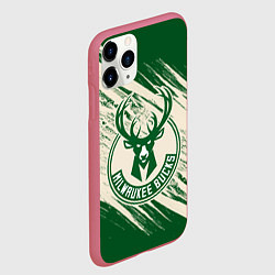 Чехол iPhone 11 Pro матовый Милуоки Бакс, цвет: 3D-малиновый — фото 2