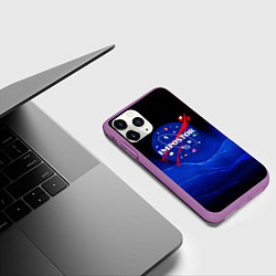 Чехол iPhone 11 Pro матовый IMPOSTOR NASA, цвет: 3D-фиолетовый — фото 2