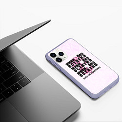 Чехол iPhone 11 Pro матовый Живи без остатка, цвет: 3D-светло-сиреневый — фото 2