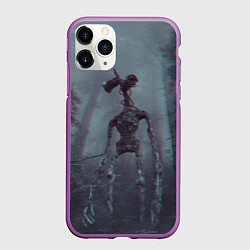 Чехол iPhone 11 Pro матовый Сиреноголовый, цвет: 3D-фиолетовый