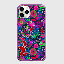 Чехол iPhone 11 Pro матовый Pre$t, цвет: 3D-фиолетовый