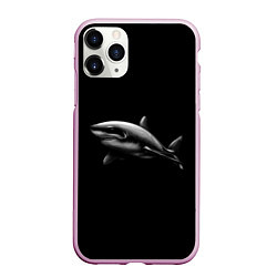 Чехол iPhone 11 Pro матовый Акула, цвет: 3D-розовый