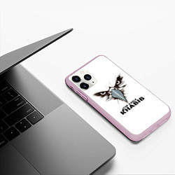 Чехол iPhone 11 Pro матовый Орел, цвет: 3D-розовый — фото 2