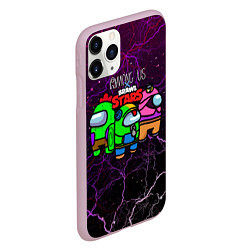 Чехол iPhone 11 Pro матовый Among Us x Brawl Stars, цвет: 3D-розовый — фото 2