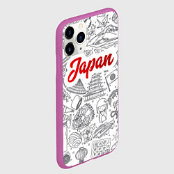 Чехол iPhone 11 Pro матовый Япония Z, цвет: 3D-фиолетовый — фото 2