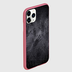 Чехол iPhone 11 Pro матовый ЛАДОНИ УШЕДШИХ, цвет: 3D-малиновый — фото 2