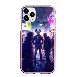 Чехол iPhone 11 Pro матовый Маска Watch dogs Z, цвет: 3D-розовый