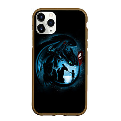 Чехол iPhone 11 Pro матовый Как приручить дракона, цвет: 3D-коричневый