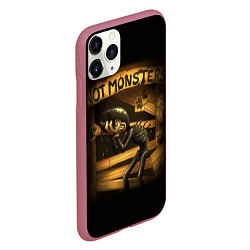 Чехол iPhone 11 Pro матовый Bendy And The Ink Machine, цвет: 3D-малиновый — фото 2